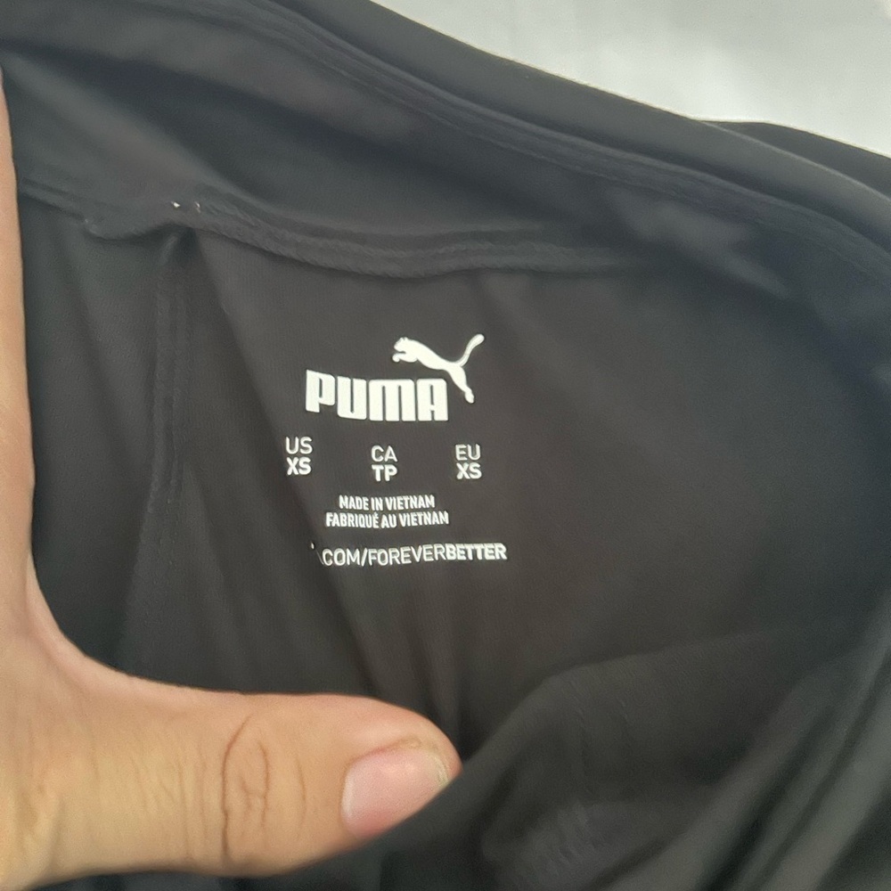 PUMA Black Athletic Jogger Pants Logo Pocket XS - Picture 5 of 6